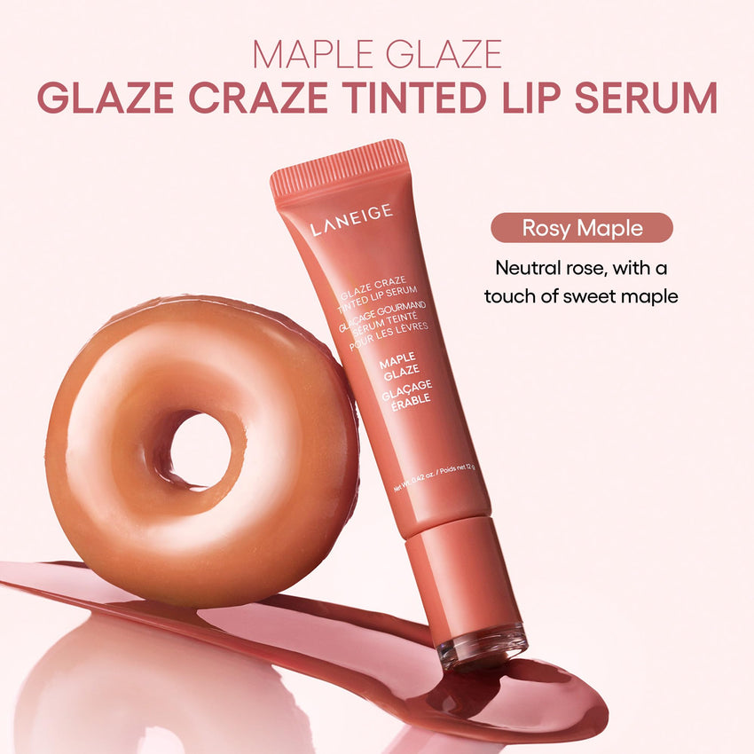 LANEIGE Glaze Craze Tinted Lip Serum: Hydrating Lip Serum for Glossy, Nourished Lips with Plumping Polypeptides - 7DAY'S