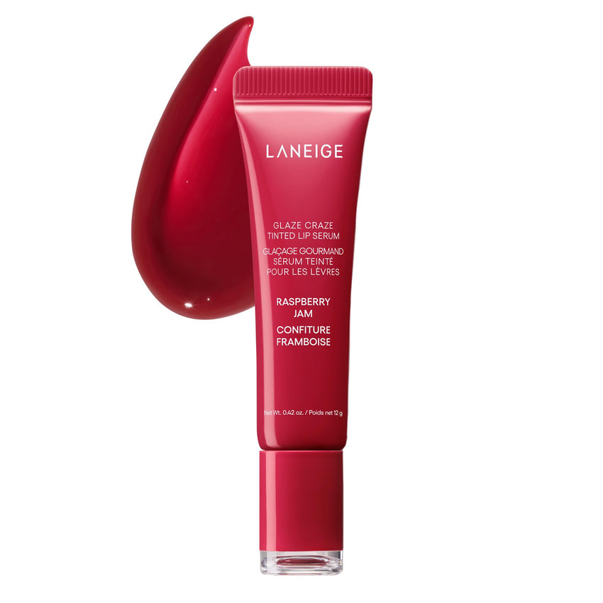 LANEIGE Glaze Craze Tinted Lip Serum: Hydrating Lip Serum for Glossy, Nourished Lips with Plumping Polypeptides - 7DAY'S