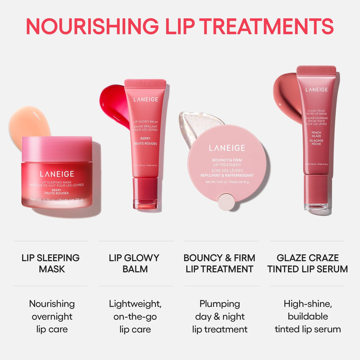 LANEIGE Glaze Craze Tinted Lip Serum: Hydrating Lip Serum for Glossy, Nourished Lips with Plumping Polypeptides - 7DAY'S