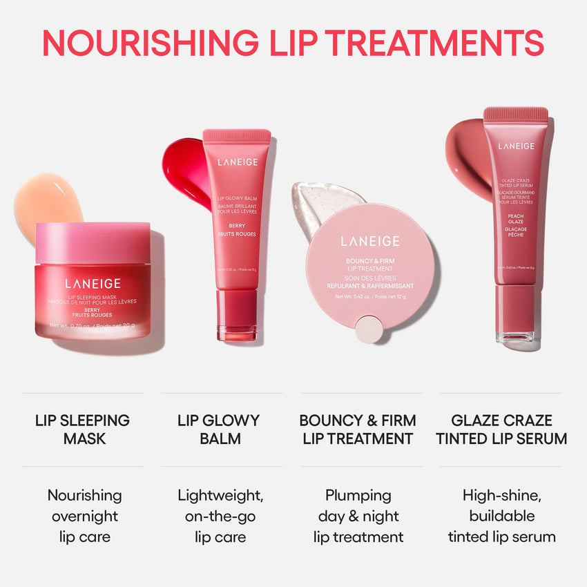 LANEIGE Glaze Craze Tinted Lip Serum: Hydrating Lip Serum for Glossy, Nourished Lips with Plumping Polypeptides - 7DAY'S