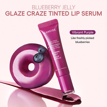LANEIGE Glaze Craze Tinted Lip Serum: Hydrating Lip Serum for Glossy, Nourished Lips with Plumping Polypeptides - 7DAY'S