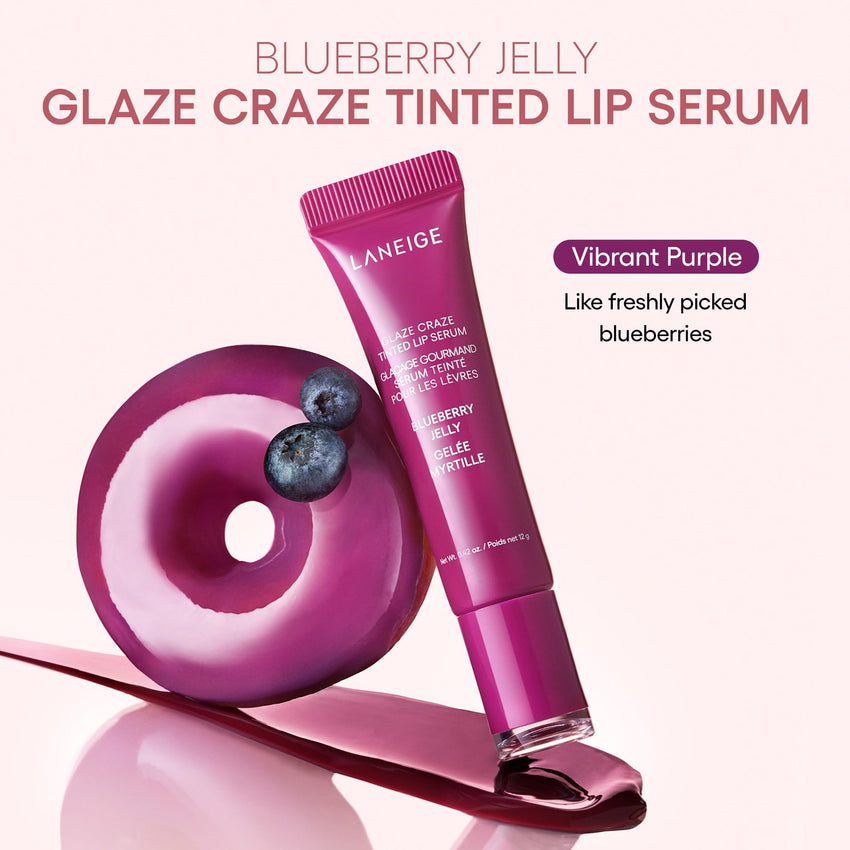 LANEIGE Glaze Craze Tinted Lip Serum: Hydrating Lip Serum for Glossy, Nourished Lips with Plumping Polypeptides - 7DAY'S