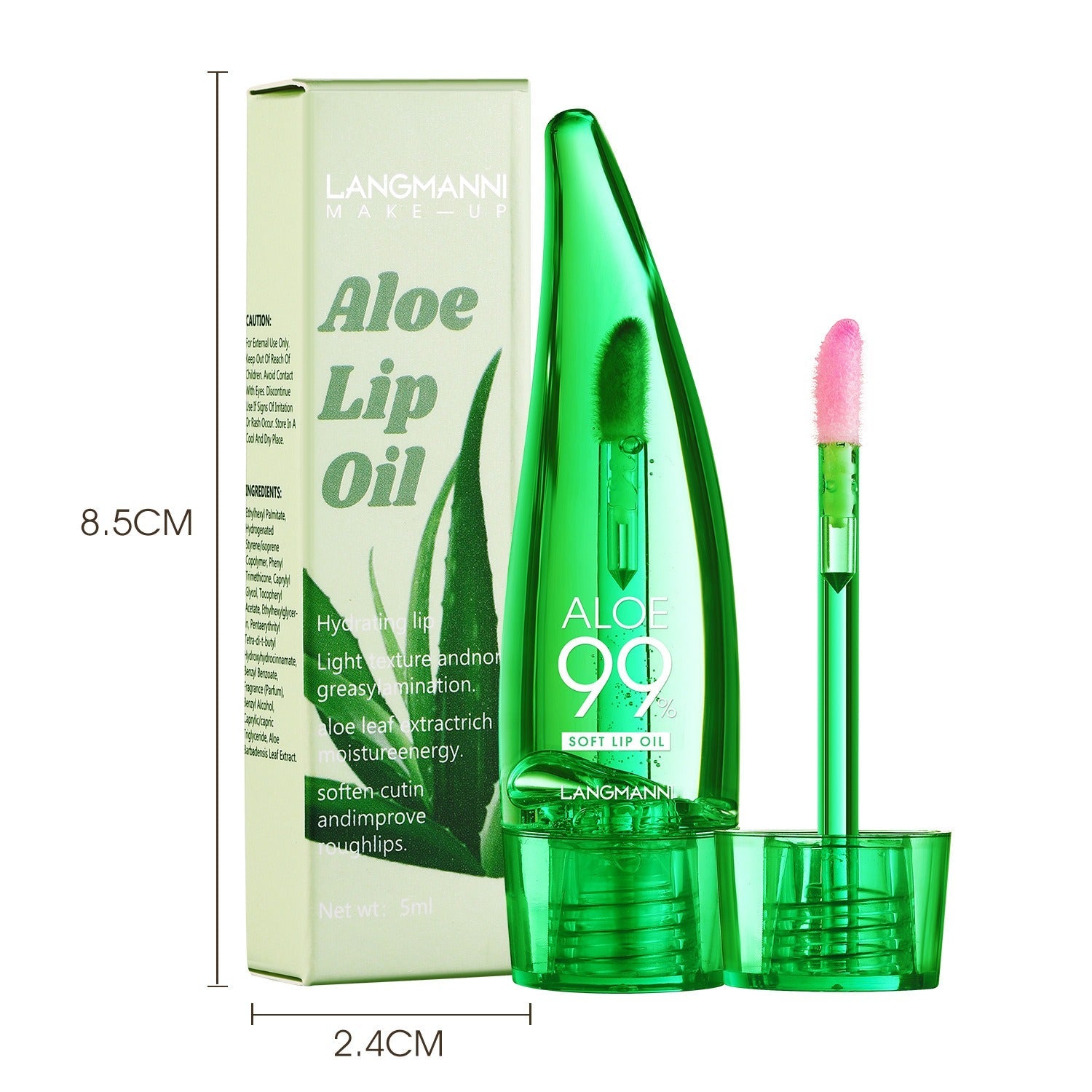 langmannni Aloe vera lip gloss, temperature - sensitive color - changing lip glaze, moisturizing and protective lipstick, lip oil - 7DAY'S