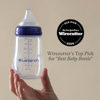 Lansinoh Anti - Colic Baby Bottles for Breastfeeding Babies, 8 Ounces, 3 Count, Includes 3 Medium Flow Nipples, Size M - 7DAY'S
