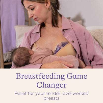 Lansinoh Breast Therapy Packs, Hot and Cold Breast - Pads with 2 Soft Covers, Postpartum Essentials for Nipple Pain Relief, Mastitis, Engorgement, Support for Breastfeeding and Pump Aid, 2 Pack - 7DAY'S