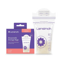 Lansinoh Breastmilk Storage Bags, 100 Count, Baby Essentials, Fast Freeze & Thaw Breast Milk Bags for Baby Bottle Feeding, Superior Strength & Stretch, 6 Ounce - 7DAY'S