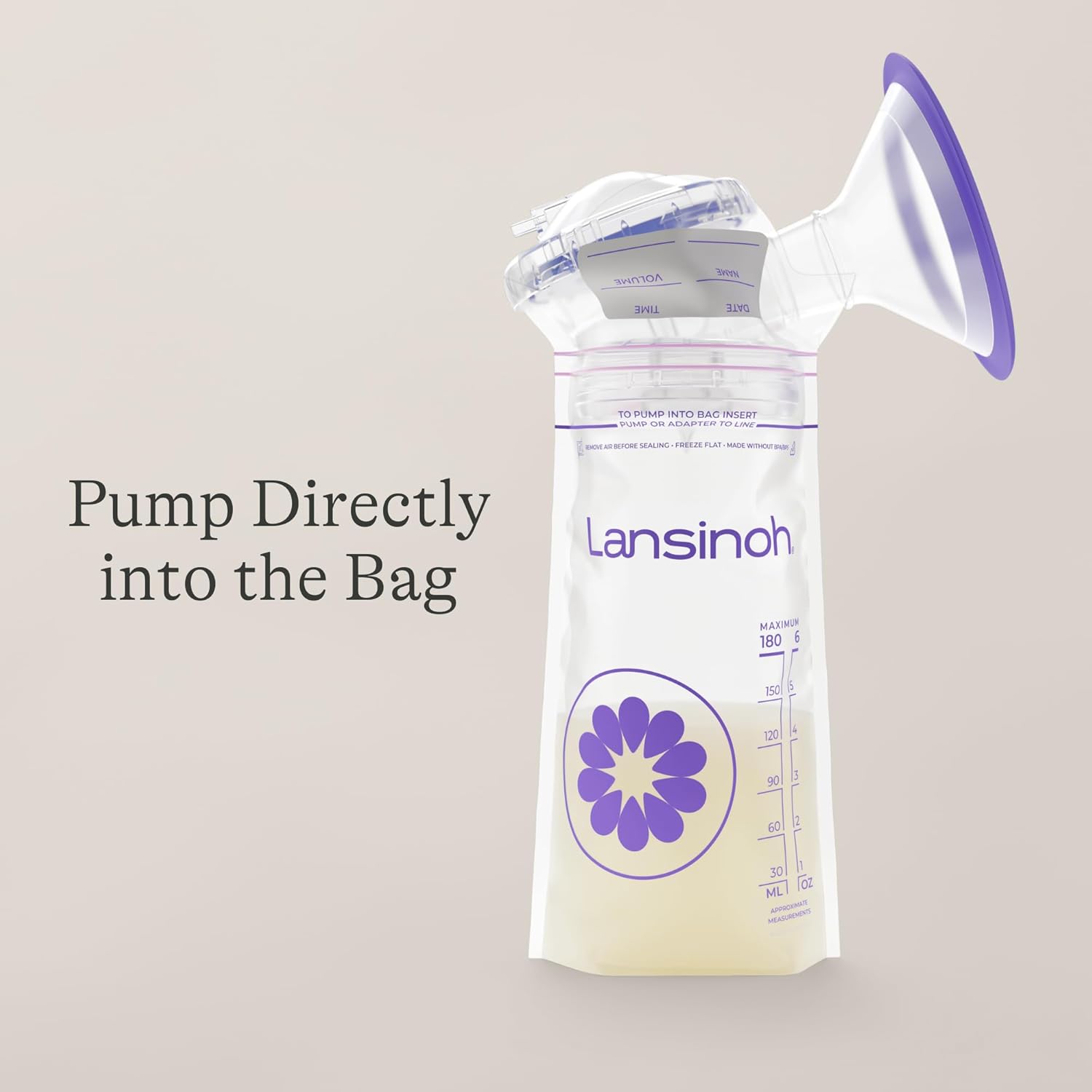 Lansinoh Breastmilk Storage Bags, 100 Count, Baby Essentials, Fast Freeze & Thaw Breast Milk Bags for Baby Bottle Feeding, Superior Strength & Stretch, 6 Ounce - 7DAY'S