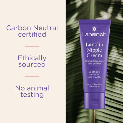 Lansinoh Lanolin Nipple Cream Safe for Breastfeeding Baby, 100% Natural Nipple Butter for Mom, Breastfeeding Essentials, 1.41 Ounces - 7DAY'S