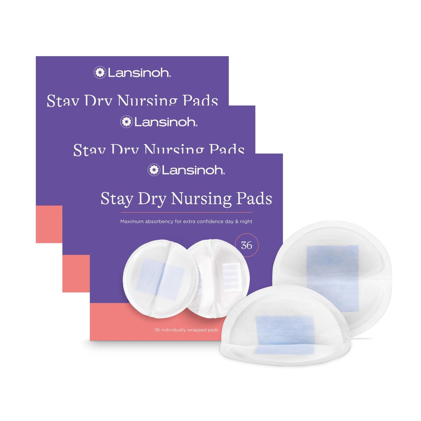 Lansinoh Stay Dry Disposable Nursing Pads, Soft and Super Absorbent Breast Pads, Breastfeeding Essentials for Moms, 200 Count - 7DAY'S