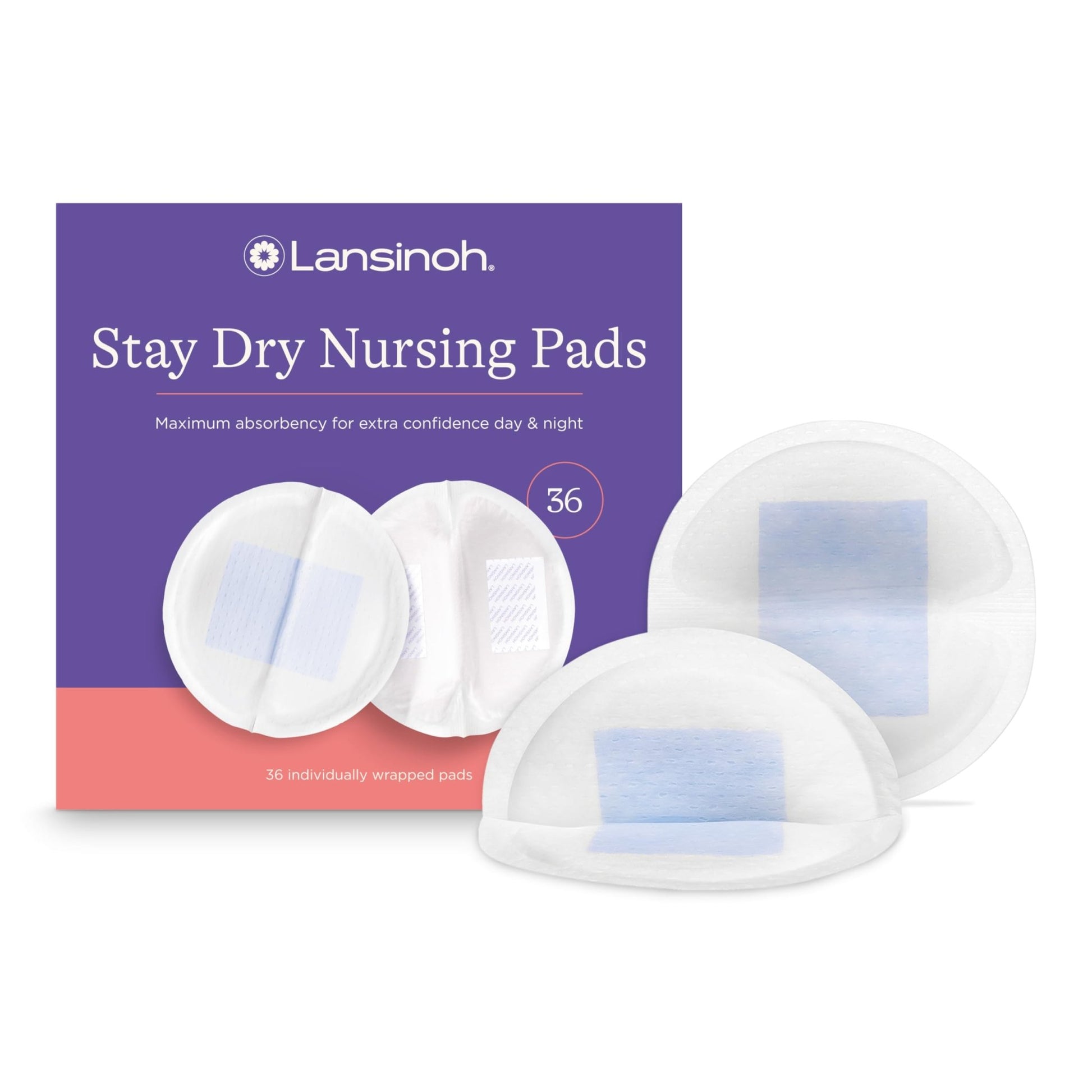 Lansinoh Stay Dry Disposable Nursing Pads, Soft and Super Absorbent Breast Pads, Breastfeeding Essentials for Moms, 200 Count - 7DAY'S
