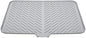 Large Size Silicone Dish Drying Mat with Built - in Drain Lip, Kitchen Counter Drainage Pad, High Temp Resistant Tableware Coaster High quality silicone pad (White, One size) - 7DAY'S
