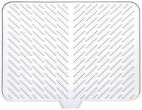 Large Size Silicone Dish Drying Mat with Built - in Drain Lip, Kitchen Counter Drainage Pad, High Temp Resistant Tableware Coaster High quality silicone pad (White, One size) - 7DAY'S
