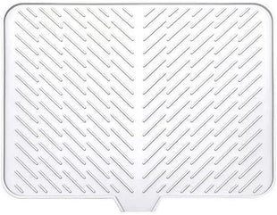 Large Size Silicone Dish Drying Mat with Built - in Drain Lip, Kitchen Counter Drainage Pad, High Temp Resistant Tableware Coaster High quality silicone pad (White, One size) - 7DAY'S