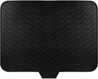 Large Size Silicone Dish Drying Mat with Built - in Drain Lip, Kitchen Counter Drainage Pad, High Temp Resistant Tableware Coaster High quality silicone pad (White, One size) - 7DAY'S