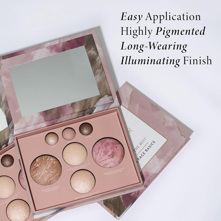 LAURA GELLER NEW YORK The Best of the Best Baked Palette - Full Size - Includes Bronzer, Blush, 2 Highlighters and 3 Eyeshadows - Travel - Friendly - 7DAY'S