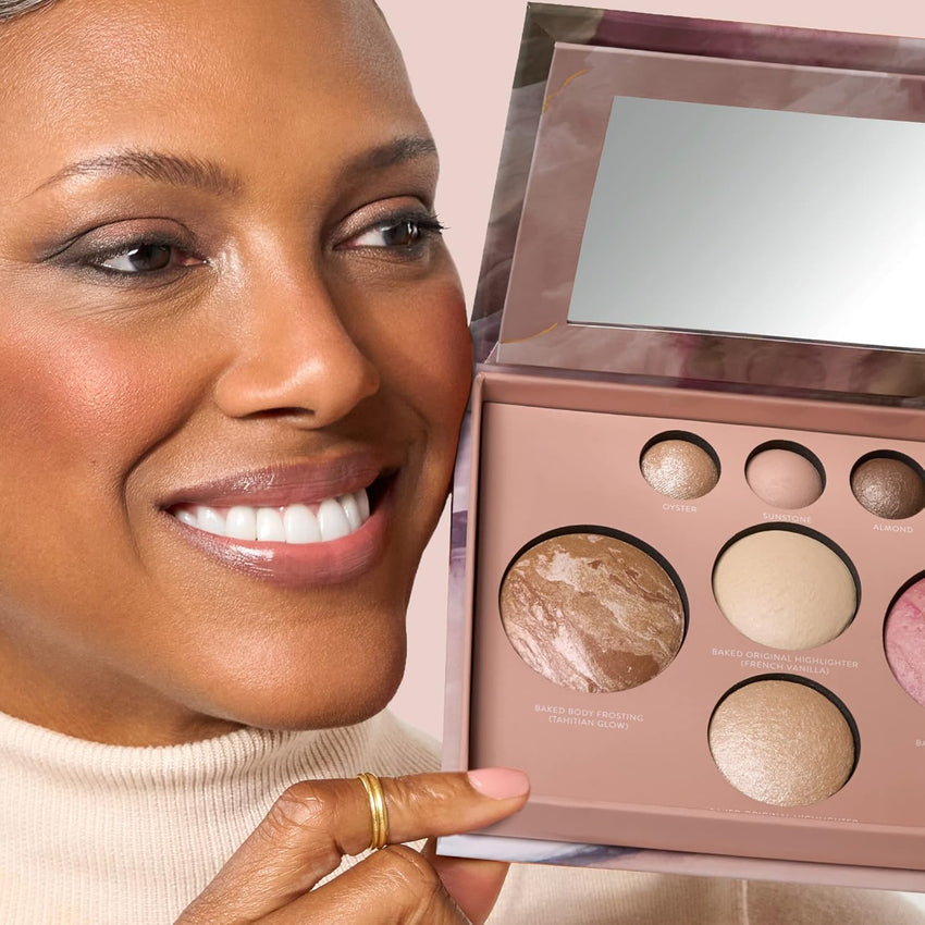 LAURA GELLER NEW YORK The Best of the Best Baked Palette - Full Size - Includes Bronzer, Blush, 2 Highlighters and 3 Eyeshadows - Travel - Friendly - 7DAY'S