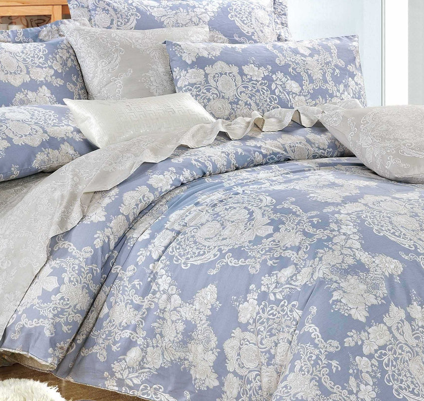 Lauren Damask 100% Cotton 3 Pcs Comforter Set - 7DAY'S