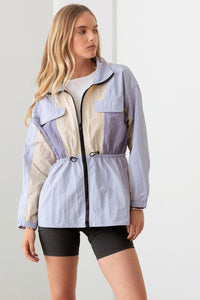 Le Lis Color Block Collared Wind Breaker Jacket - 7DAY'S