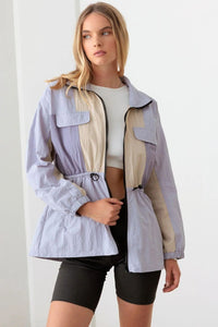 Le Lis Color Block Collared Wind Breaker Jacket - 7DAY'S