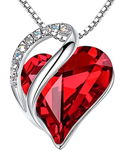 Leafael Mother's Day Necklace; Infinity Love Heart Pendant with Birthstone Crystals; Jewelry Gifts for Women; Birthday Necklaces for Wife Mom Girlfriend - 7DAY'S