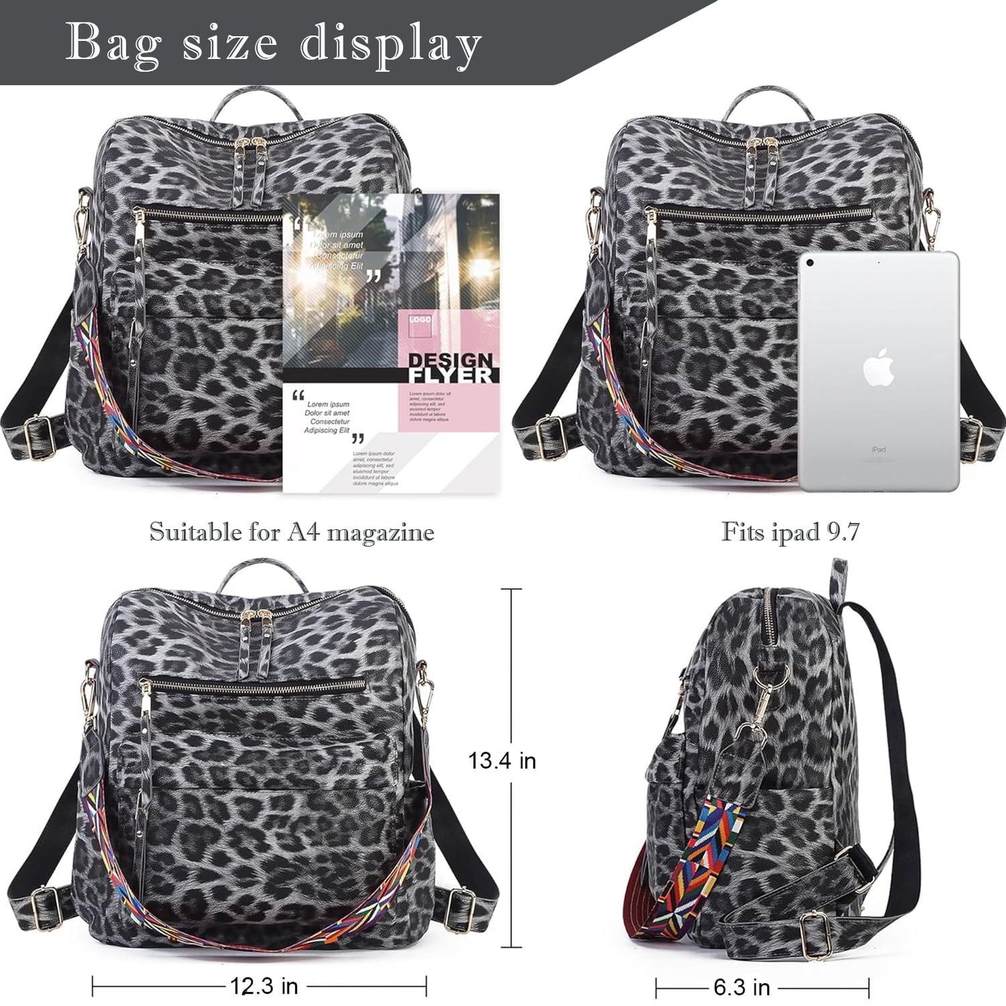Leather Backpack Purse for Women Fashion Multipurpose Design Satchel Handbags Shoulder Bag Travel bag - 7DAY'S