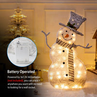 LED Christmas Snowman Decoration Light Collapsible Battery Operated - 7DAY'S