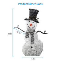 LED Christmas Snowman Decoration Light Collapsible Battery Operated - 7DAY'S