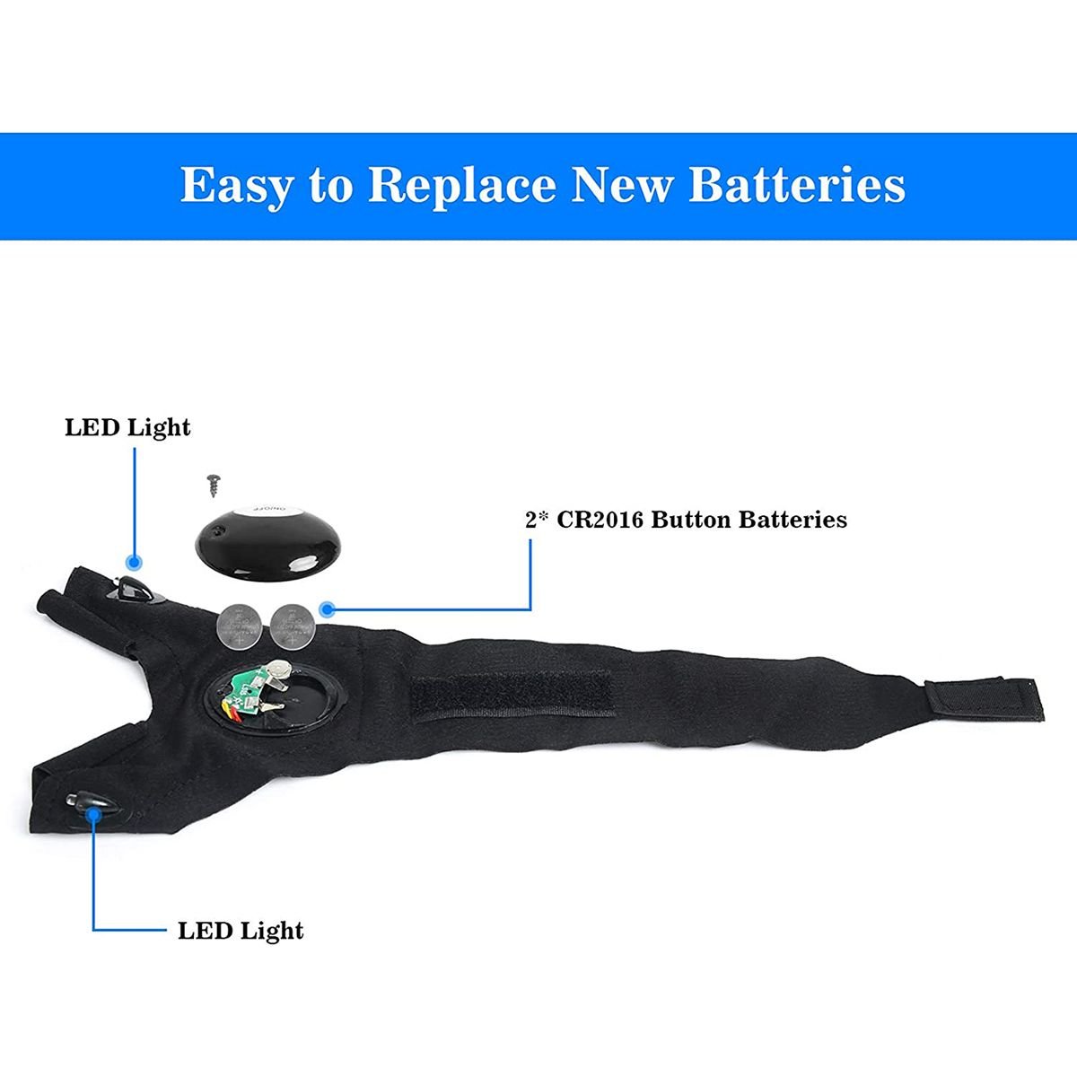 LED Flashlight Gloves; Gifts for Men Him Dad Boyfriend; Cool Gadget Hands - Free Lights - 7DAY'S
