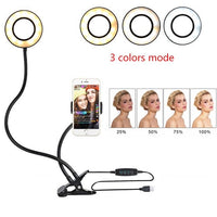 LED Selfie Ring Light for Live Adjustable Makeup Light - 8cm Stand - 7DAY'S