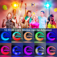 LED Table Lamp with Wireless Charger, Mini G Atmosphere Lamp with Bluetooth Speaker, Night Light Lamp Sunrise Alarm Clock, Smart Light Sound Machine for Bedroom【Mini Size 𝐆𝟔】 - 7DAY'S