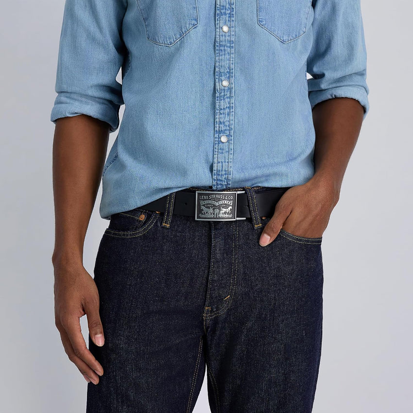 Levi's Men's Everyday Jean Belt with Removable Plaque Buckle - 7DAY'S