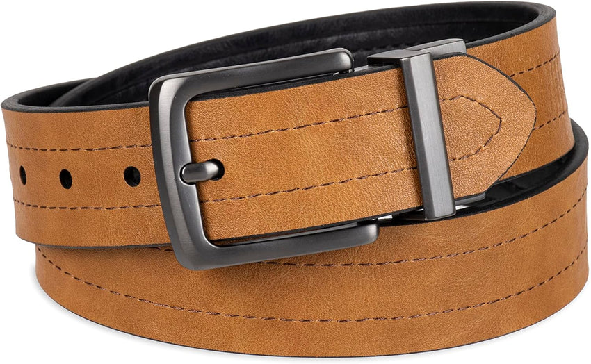 Levi's Men's Two - in - One Reversible Rotative Buckle Casual Everyday Jean Belt (Regular and Big & Tall Sizing) - 7DAY'S