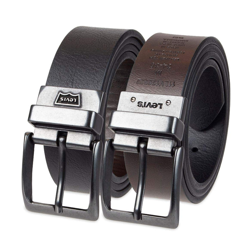 Levi's Men's Two - in - One Reversible Rotative Buckle Casual Everyday Jean Belt (Regular and Big & Tall Sizing) - 7DAY'S