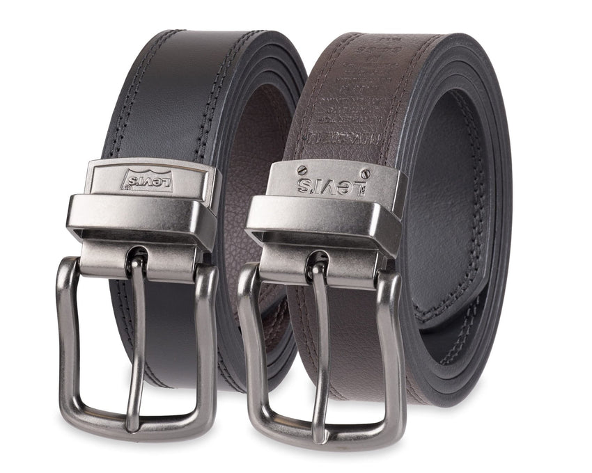 Levi's Men's Two - in - One Reversible Rotative Buckle Casual Everyday Jean Belt (Regular and Big & Tall Sizing) - 7DAY'S
