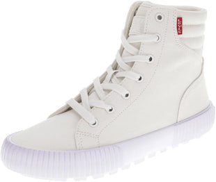 Levi's Women's Hightop Sneaker, White Mono, 6.5