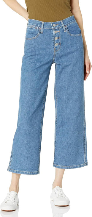 Levi's Women's Mile High Wide Leg Buttons Jeans