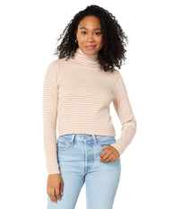 Levi's Women's Pink Striped Long Sleeve Turtleneck T-Shirt - 7DAY'S