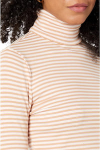 Levi's Women's Pink Striped Long Sleeve Turtleneck T-Shirt - 7DAY'S