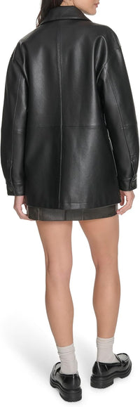 Levi's Women's Relaxed Fit Faux Leather Blazer - 7DAY'S