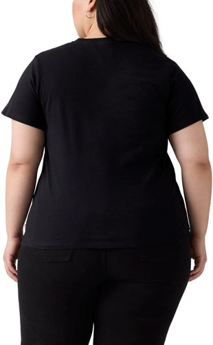 Levi's Women's Size Perfect Crewneck Tee Shirt (Also Available in Plus), (New) Batwing Shine Anthracite - 7DAY'S
