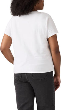 Levi's Women's Size Perfect Crewneck Tee Shirt (Also Available in Plus), (New) Batwing Shine Bright White - 7DAY'S