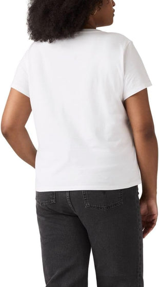 Levi's Women's Size Perfect Crewneck Tee Shirt (Also Available in Plus), (New) Batwing Shine Bright White - 7DAY'S