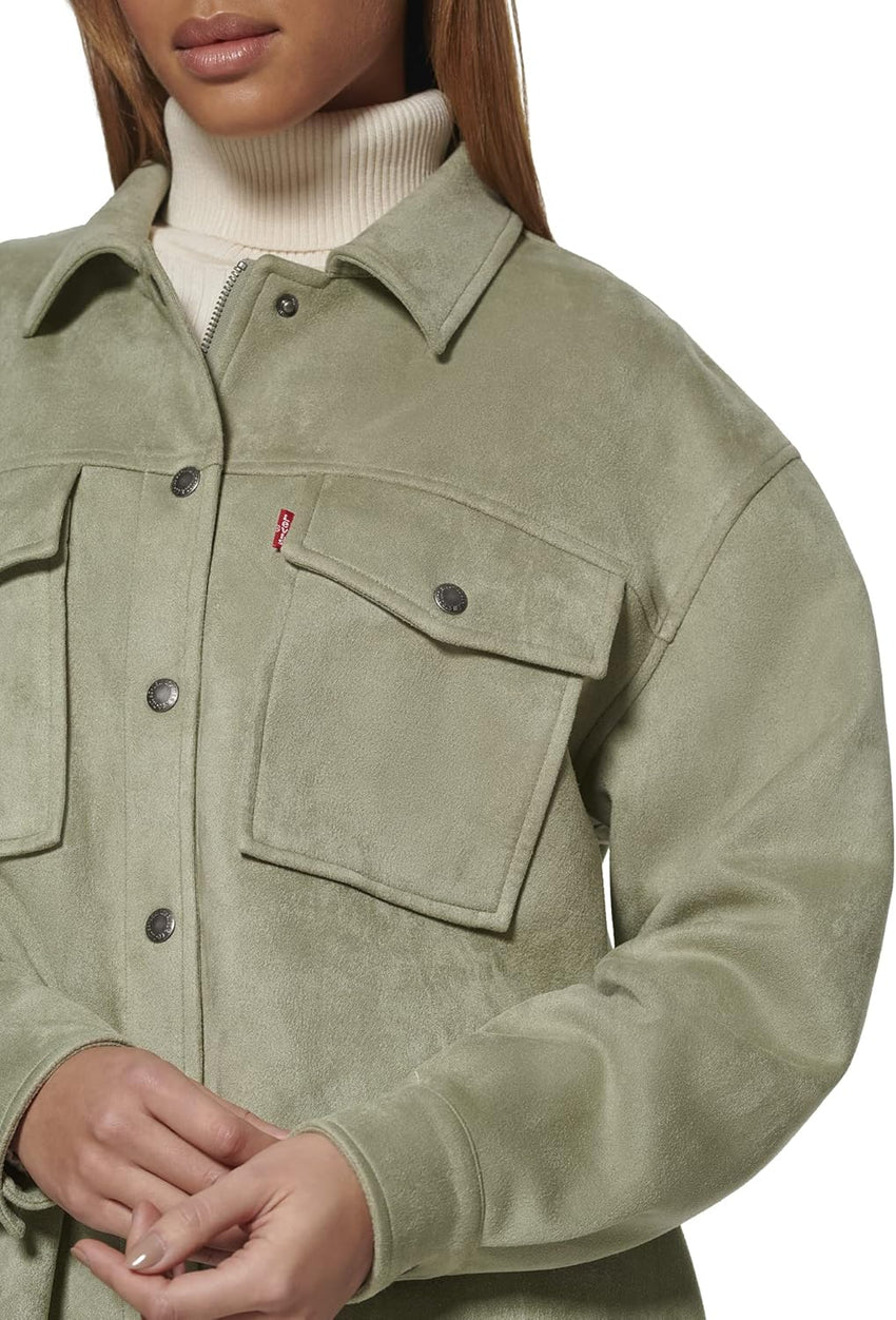 Levi's Women's Soft Faux Suede Shirt Jacket (Standard & Plus Sizes) - 7DAY'S