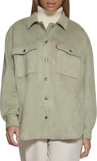 Levi's Women's Soft Faux Suede Shirt Jacket (Standard & Plus Sizes)