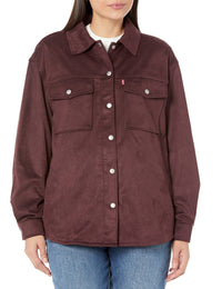 Levi's Women's Soft Faux Suede Shirt Jacket (Standard & Plus Sizes) - 7DAY'S