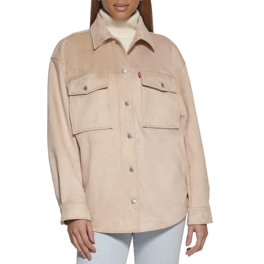 Levi's Women's Soft Faux Suede Shirt Jacket (Standard & Plus Sizes) - 7DAY'S