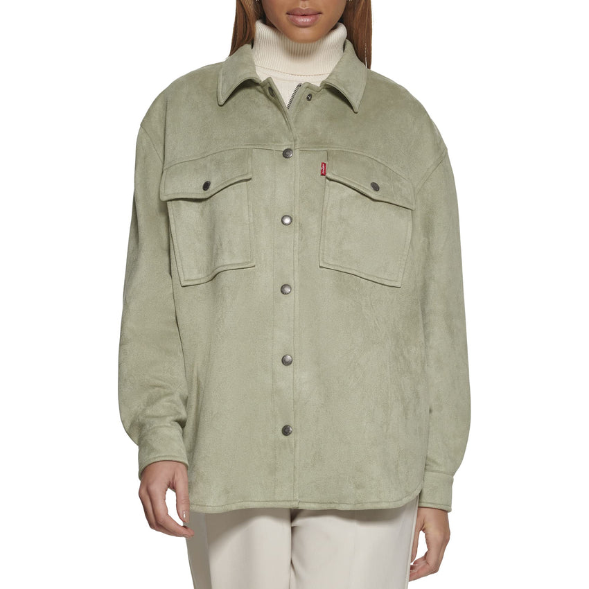 Levi's Women's Soft Faux Suede Shirt Jacket (Standard & Plus Sizes) - 7DAY'S