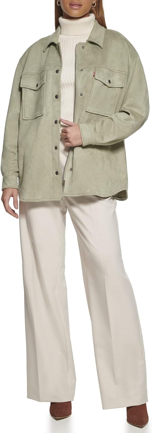 Levi's Women's Soft Faux Suede Shirt Jacket (Standard & Plus Sizes) - 7DAY'S