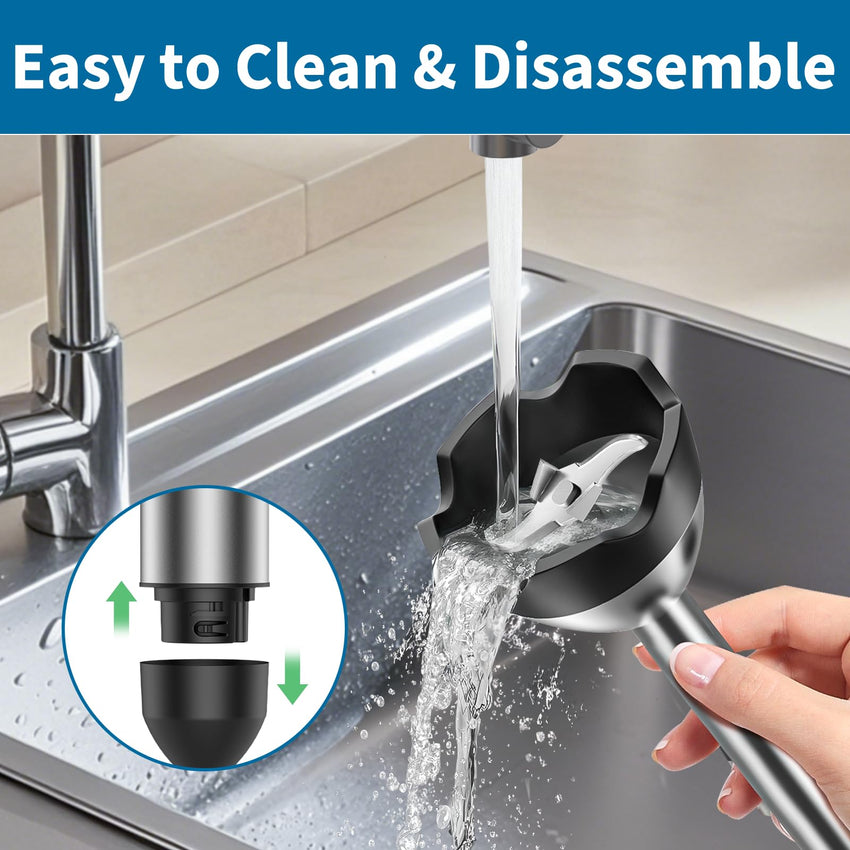 LINKChef 7 in 1 Immersion Blender Handheld, 800W Hand Blender Set, Scratch Resistant with 2 Titanium Steel Blades, 20 Speed and Turbo Mode, Includes Whisk, Milk Frother, Food Processor & Beaker - 7DAY'S