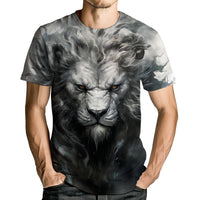 Lion Tshirt for Men 3D Printed Shirt Novelty Animal Lion Graphic T-Shirts Mens Tee Tops - 7DAY'S